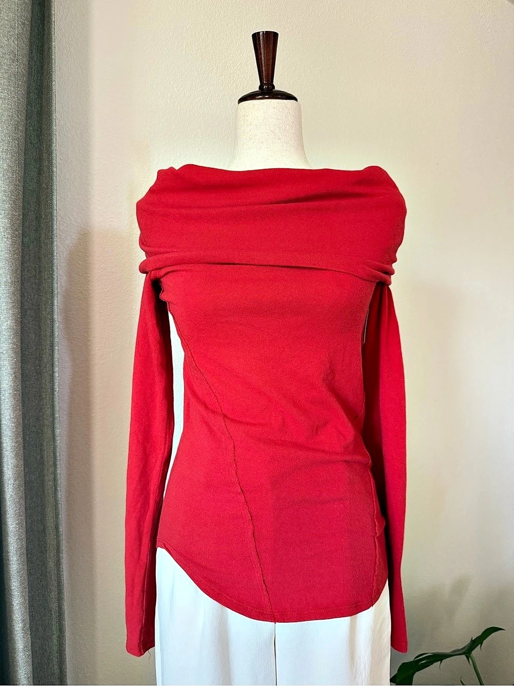 Free People - We The Free Iris Layering Top Off-Shoulder Long Sleeve Top - Picture 3 of 6